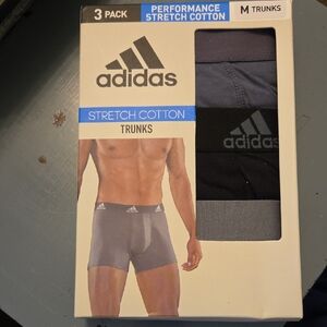 Adidas Men's Stretch Cotton Trunks - Black and Gray